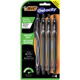 BIC Gel-ocity Quick Dry Gel Pen, Medium Point (0.7mm), Black, 4 ct, thumbnail image 1 of 1
