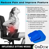 CanDo Inflatable Sitting Wedge, Adult Size, 15"x15", thumbnail image 3 of 4