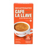 Cafe La Llave Decaf Espresso Aluminum Capsules, 10 CT, thumbnail image 1 of 4