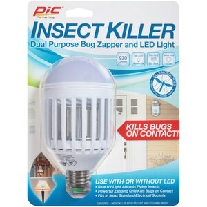 PIC Insect Killer Dual Purpose Bug Zapper and LED Light Bulb