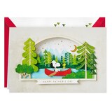 Hallmark Signature Peanuts Fathers Day Card (Snoopy and Woodstock Canoeing), thumbnail image 1 of 6