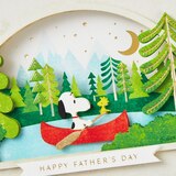 Hallmark Signature Peanuts Fathers Day Card (Snoopy and Woodstock Canoeing), thumbnail image 4 of 6