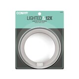 Conair Lighted & 12x Magnifying LED Suction Mirror, thumbnail image 1 of 5