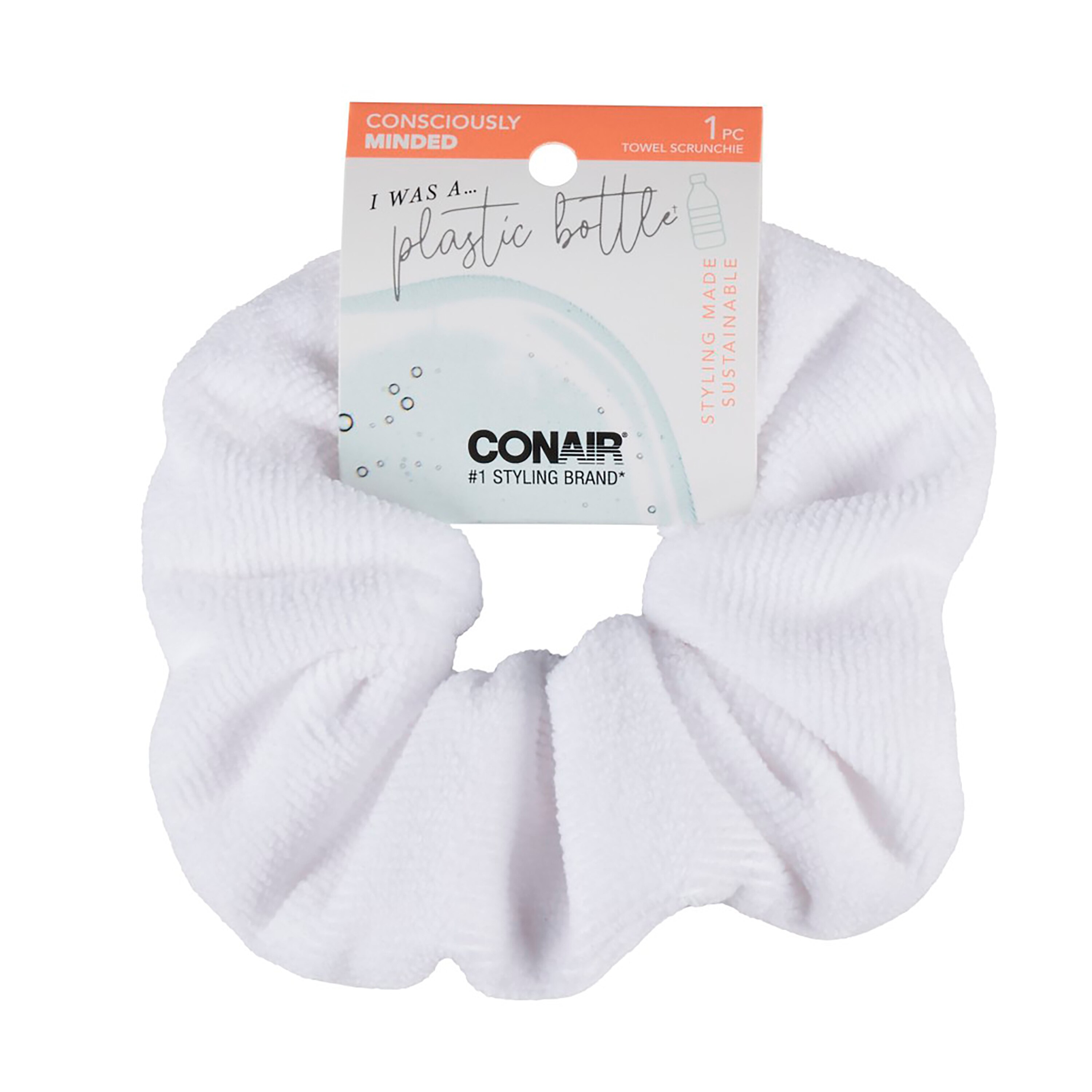 Conair Consciously Minded Towel Scrunchie, White