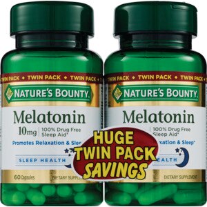 Nature's Bounty Melatonin 10mg Twin Pack, 60+60CT