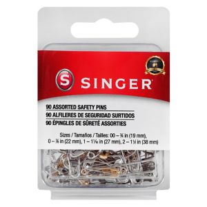 Singer Safety Pins, Assorted Sizes, 90 ct