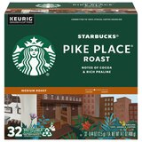 Starbucks K-Cup Pods, Pike Place Medium Roast Coffee, 32 ct, 14.1 oz, thumbnail image 1 of 3