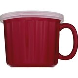 Good Cook Red Ceramic Mug with Lid, thumbnail image 1 of 3