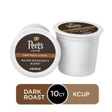 Peet's Coffee K-Cups Major Dickason's Blend, Dark Roast Coffee, 10 ct, thumbnail image 2 of 3