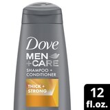 Dove Men+Care Thick & Strong 2-in-1 Shampoo & Conditioner, 12 OZ, thumbnail image 3 of 5