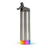 HidrateSpark Steel LED Tumbler with Straw, Brushed Stainless Steel, 21 oz, thumbnail image 1 of 6