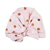 Kitsch Recycled Polyester Luxe Shower Cap, Blush Dot, thumbnail image 1 of 1