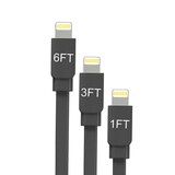 PowerXcel 3 Pack Type C Cables (6 ft, 3 ft , 1 ft), thumbnail image 1 of 3