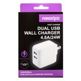 PowerXcel Fast Charge 24 Watt Dual Wall Charger, thumbnail image 2 of 4