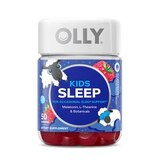 OLLY Kids Sleep Gummies, Occasional Sleep Support, 0.5mg Melatonin - Raspberry, thumbnail image 1 of 5