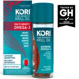 Kori Krill Oil Multi-Benefit Omega-3 400mg 90CT, Mini Softgels, thumbnail image 2 of 9