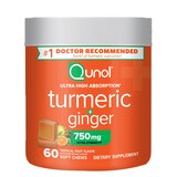 Qunol Turmeric + Ginger Chews, 60 CT, thumbnail image 1 of 2