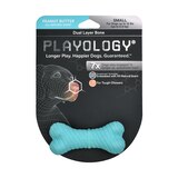 Playology Dual Layer Bone, Peanut Butter, Small, thumbnail image 1 of 3