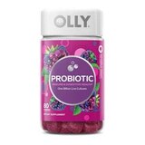 OLLY Probiotic Gummy, 1 Billion CFUs, Chewable Probiotic Supplement, Bramble Berry, 80CT, thumbnail image 1 of 5