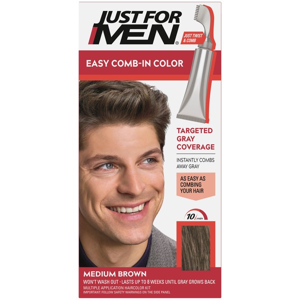 Just For Men Easy Comb-In Color Targeted Gray Coverage Hair Color
