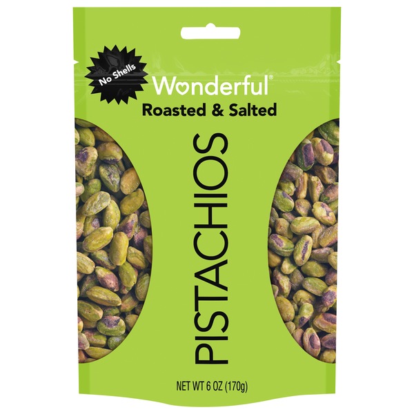 Wonderful Pistachios No Shells, Roasted and Salted, 6 oz