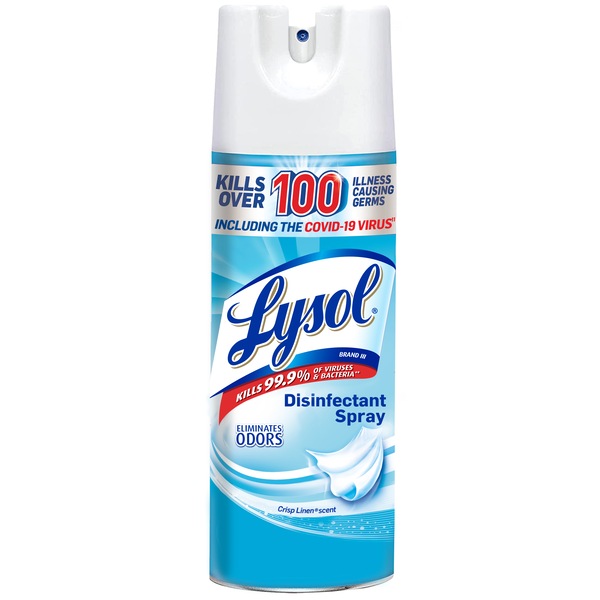 Lysol Disinfectant Spray, Crisp Linen, 12.5 OZ