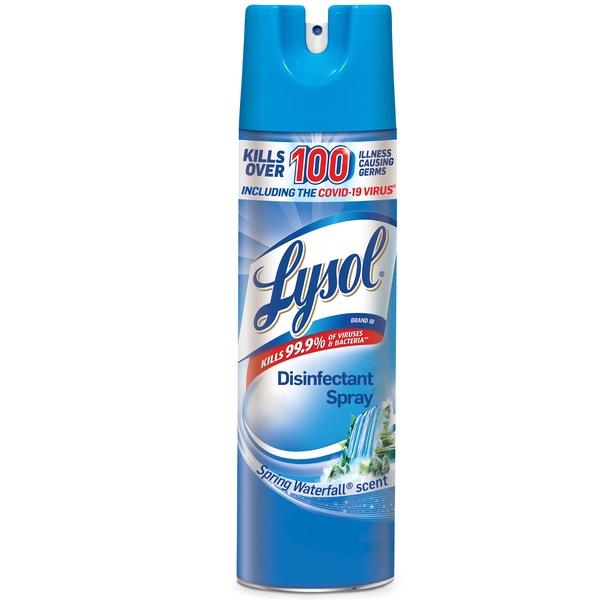 Lysol Disinfectant Spray, Spring Waterfall, 19 OZ