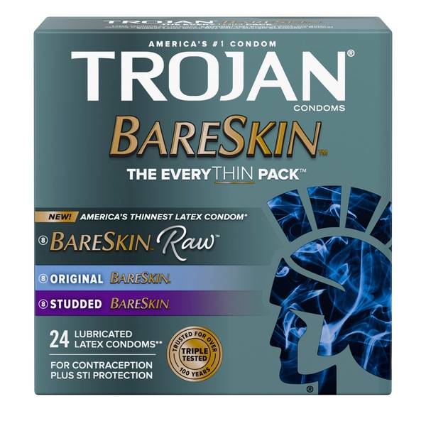 Trojan Bareskin Variety Pack, 24 CT