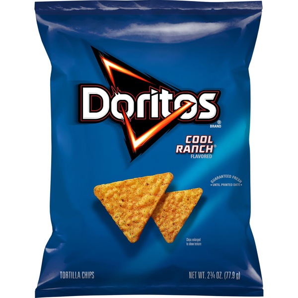 Doritos Tortilla Chips Cool Ranch Flavored, 2.75 oz