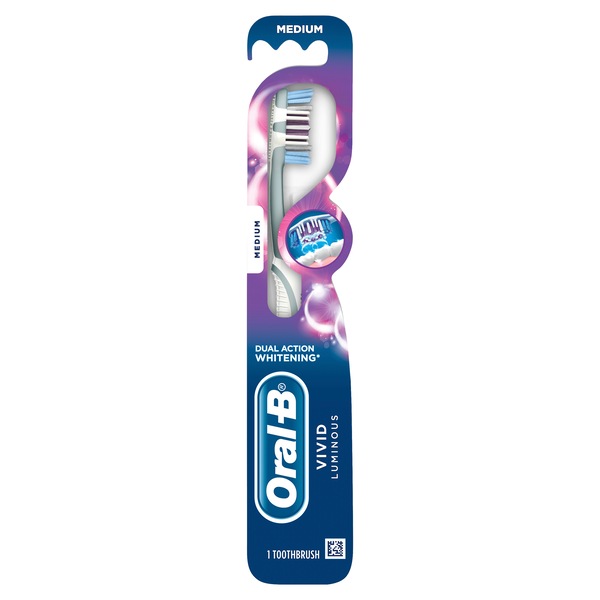 Oral-B 3D White Vivid Manual Toothbrush, Medium Bristles