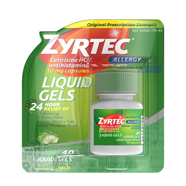 Zyrtec Allergy Original Prescription Strength Liquid Gels 10mg