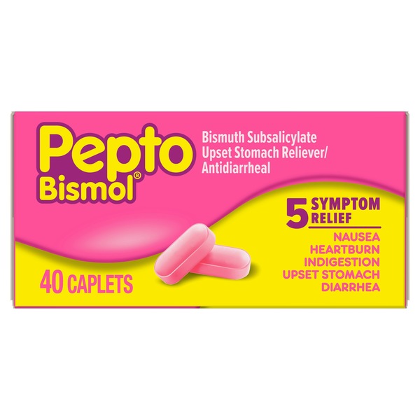 Pepto Bismol 5 Symptom Relief Caplets