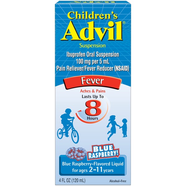 Children's Advil Suspension, 100mg Ibuprofen, Ages 2-11, 4 OZ