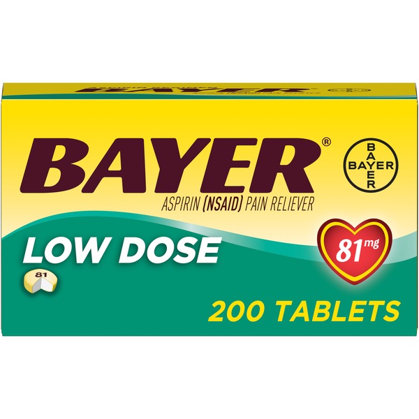 Aspirin Regimen Bayer, 81mg Enteric Coated Tablets, Pain Reliever/Fever Reducer