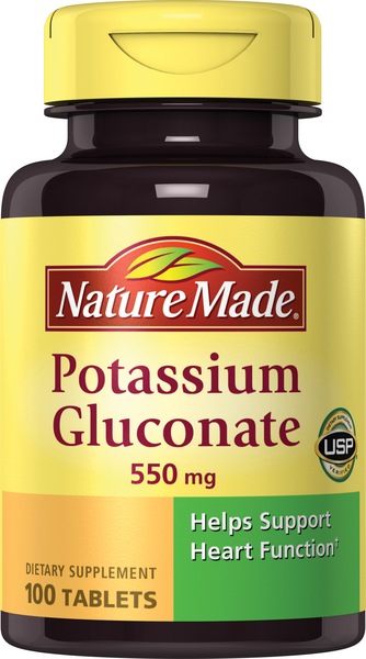 Nature Made Potassium Gluconate Tablets 550 mg, 100CT
