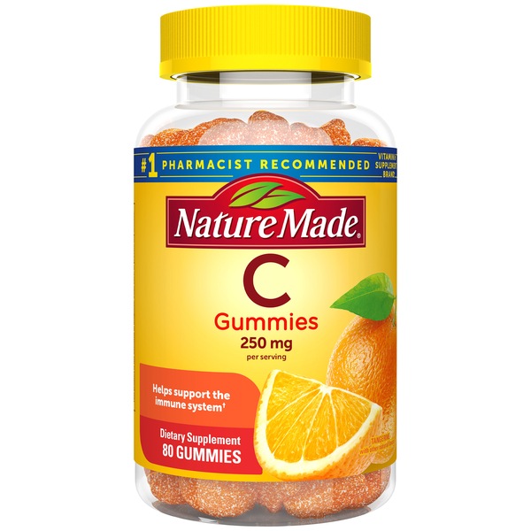 Nature Made Vitamin C 250mg Per Serving for Immune Support Vitamin Gummies, 80 CT