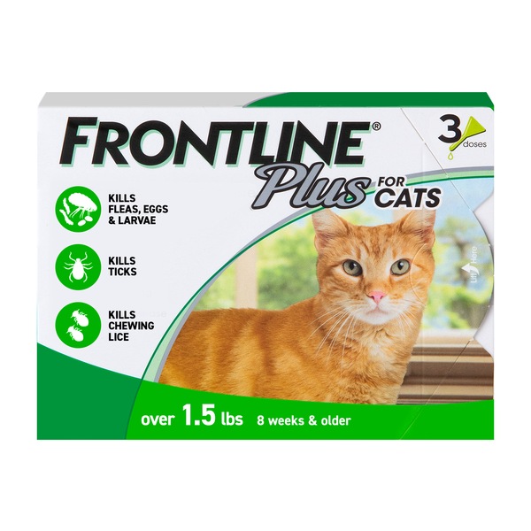 FRONTLINE Plus For Cat & Kitten Flea & Tick Spot Treatment, 3 ct