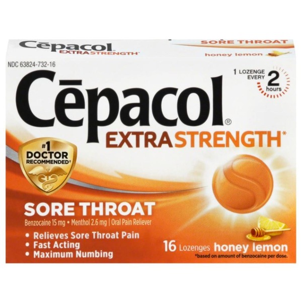 Cepacol Extra Strength Sore Throat Relief Lozenges, 16 CT