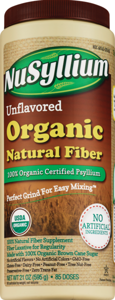 NuSyllium Unflavored Organic Natural Fiber, 21 OZ