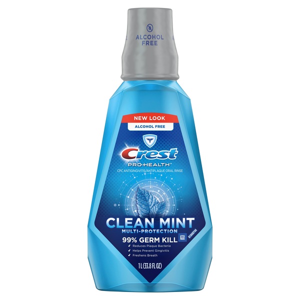 Crest Pro-Health Mouthwash, Alcohol Free, Clean Mint Multi-Protection