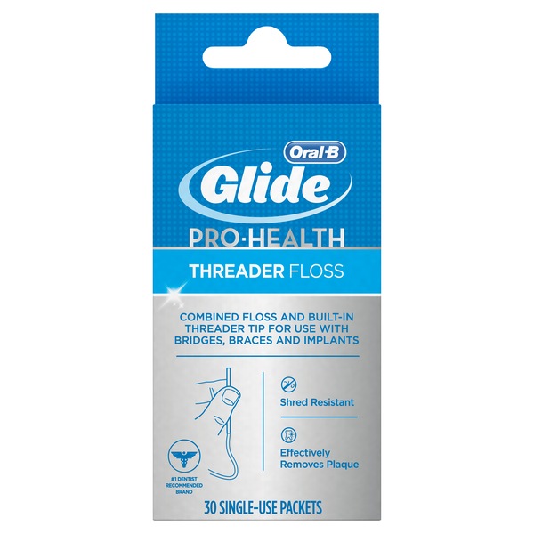 Oral-B Glide Pro-Health Dental Threader Floss, 30 CT