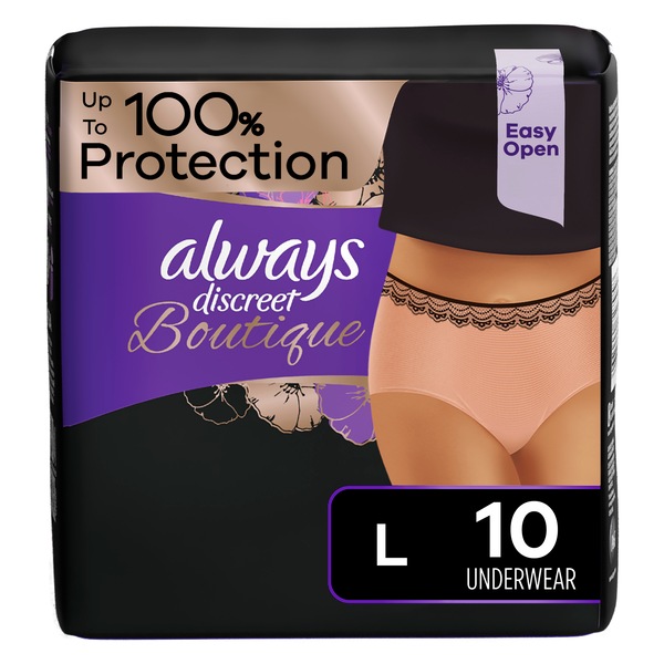 Always Discreet Boutique Incontinence and Postpartum Underwear for Women Maximum Protection