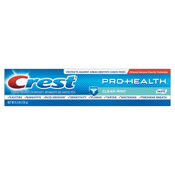 Crest Pro-Health Fluoride Toothpaste, Clean Mint, 5.9 OZ