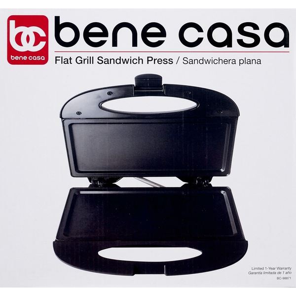 Bene Casa Flat Sandwich Press, Black