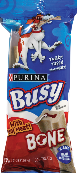 Busy Bone Chewbone Treat with Real Meat for Small/Medium Dogs