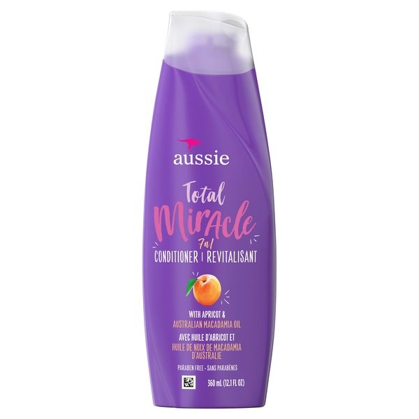 Aussie Total Miracle with Apricot & Macadamia Oil, Paraben Free Shampoo, 26.2 OZ