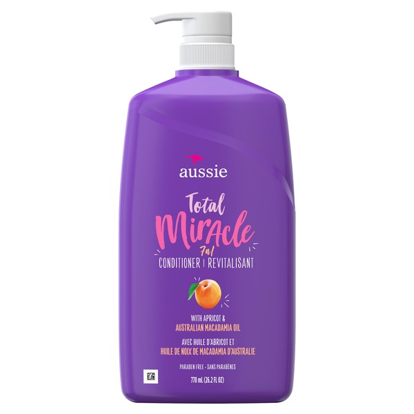 Aussie Total Miracle Apricot & Macadamia Oil Conditioner, 26.2 OZ