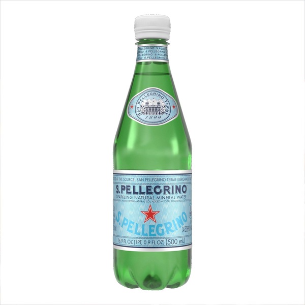 S.Pellegrino Sparkling Natural Mineral Water, 16.9 Fl Oz (0.5 L) Plastic Bottle