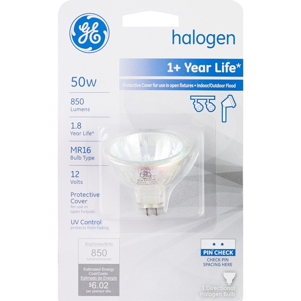 GE Reveal 50w MR16 Halogen Lightbulb