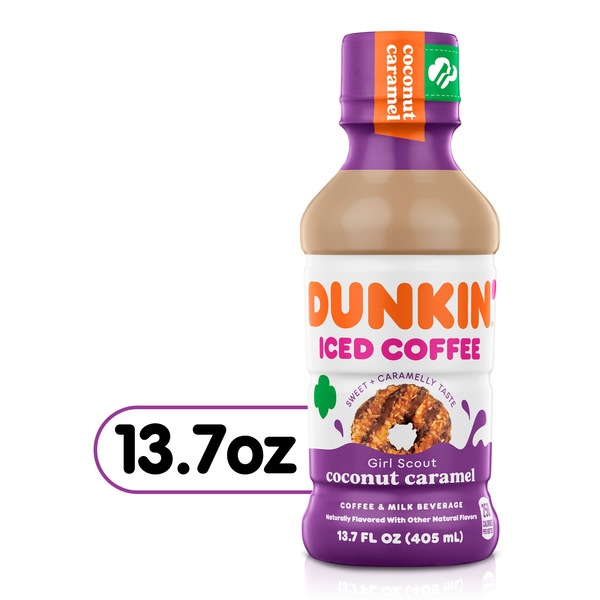 Dunkin' Girl Scout Coconut Caramel Iced Coffee, 13.7 fl oz